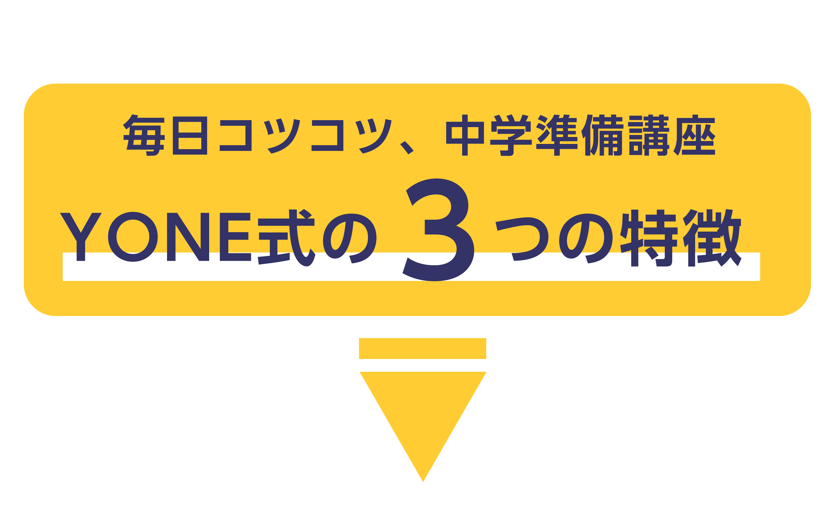 YONE式の3つの特徴